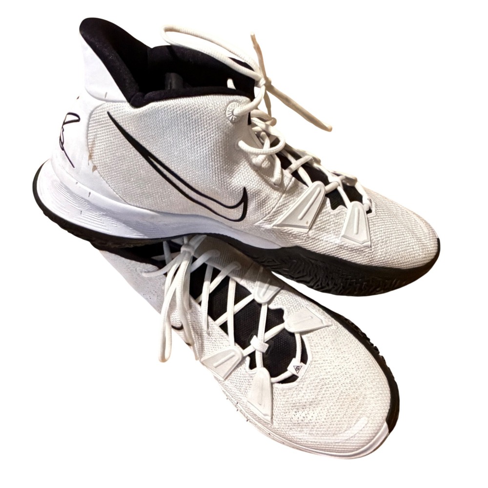 Nike Kyrie 7 Basketball Shoes Mens 16 White Black DM5033-100 Good Sneaker